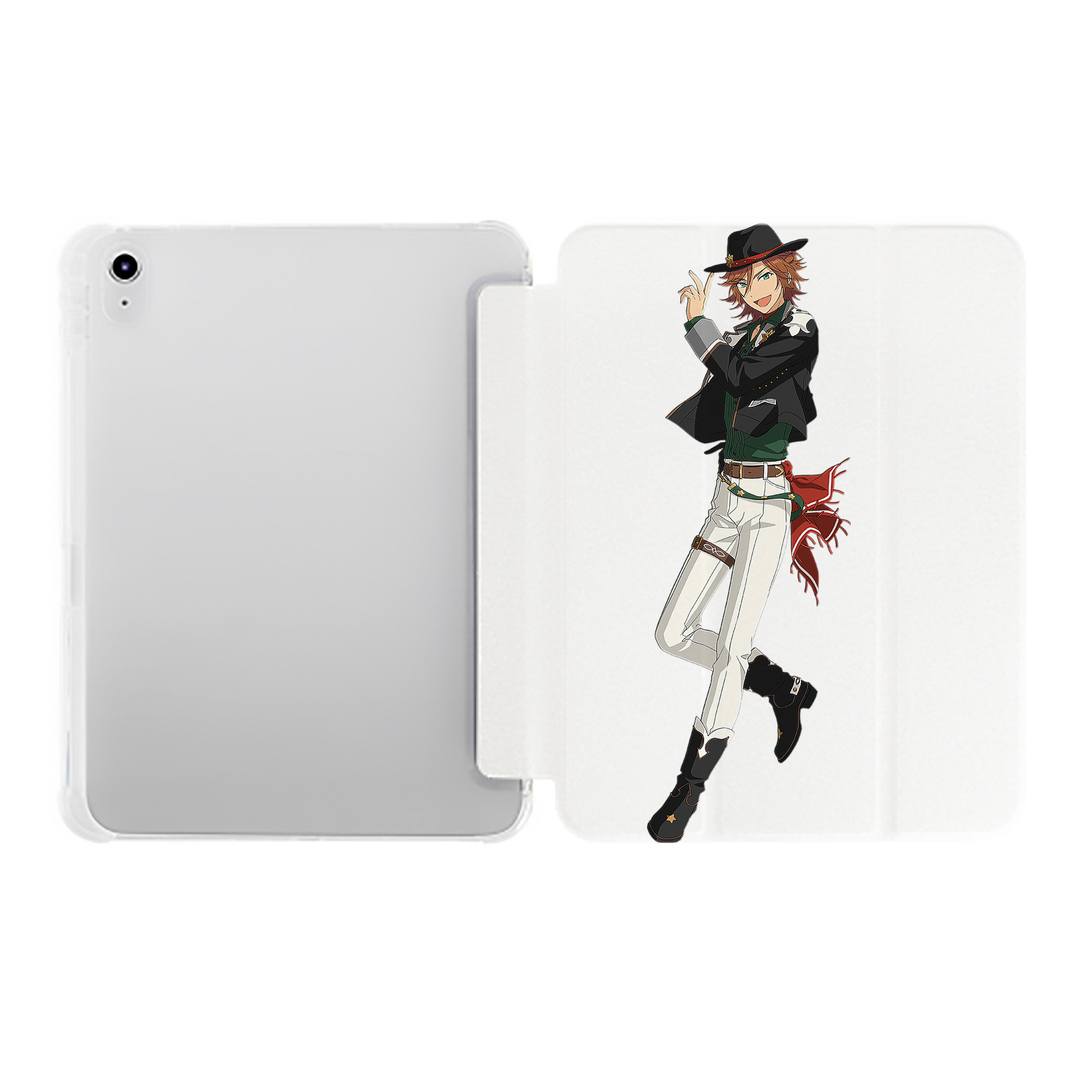 （画像用） あんさんぶるスターズ! Ensemble Stars IPad ケース ペン収納付き 三つ折りスタンド PUレザー×シリコン 対応機種9.5/10.5/10.9インチ